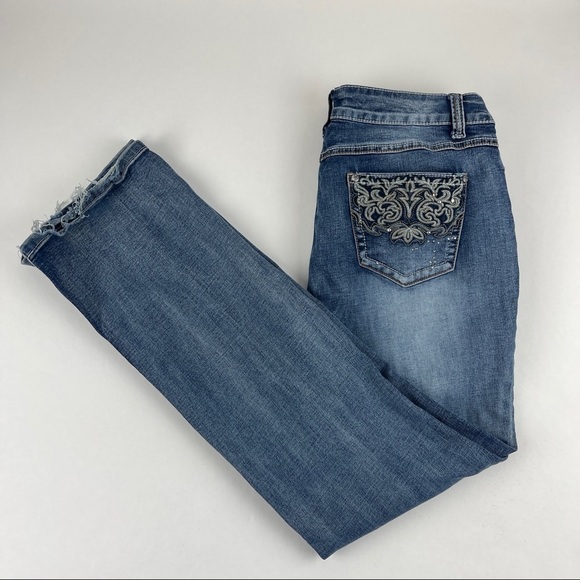 Est 1946 Denim Jeans Womens 10 Comtemporary Blue Denim Distressed - Picture 1 of 12